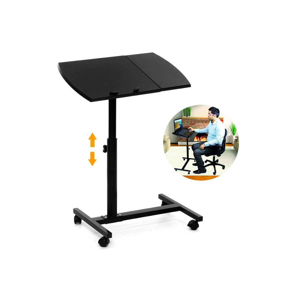 GENERICO - Mesa Laptop Escritorio Plegable para Computadora Laptop con Ruedas