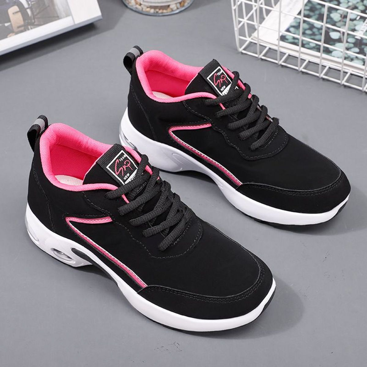 BLWOENS - Zapatillas Casuales antideslizante Mujer Zapatos -Rosa