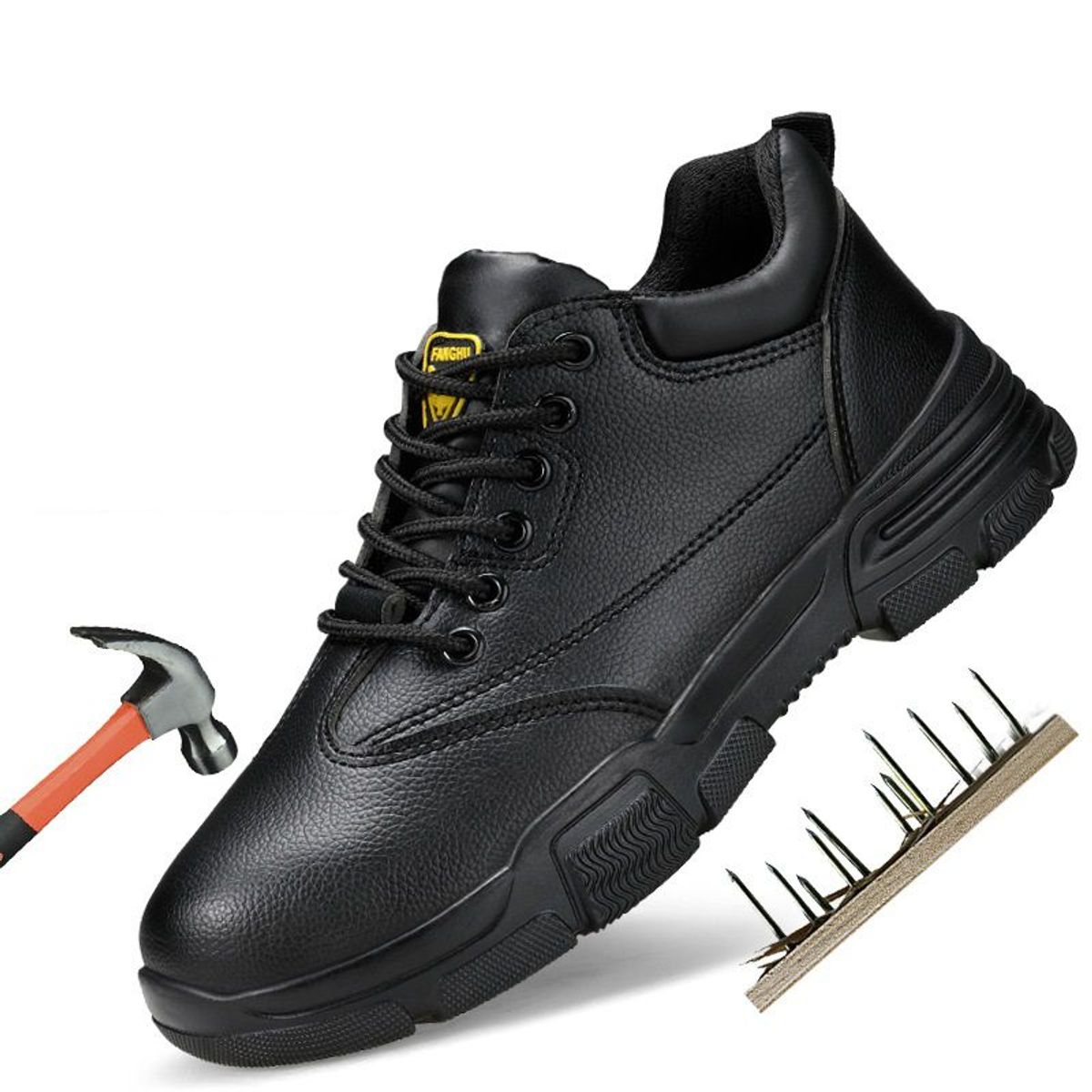 BLWOENS - Zapatos de Seguridad ligeros para hombres cómodos trabajo - Negro