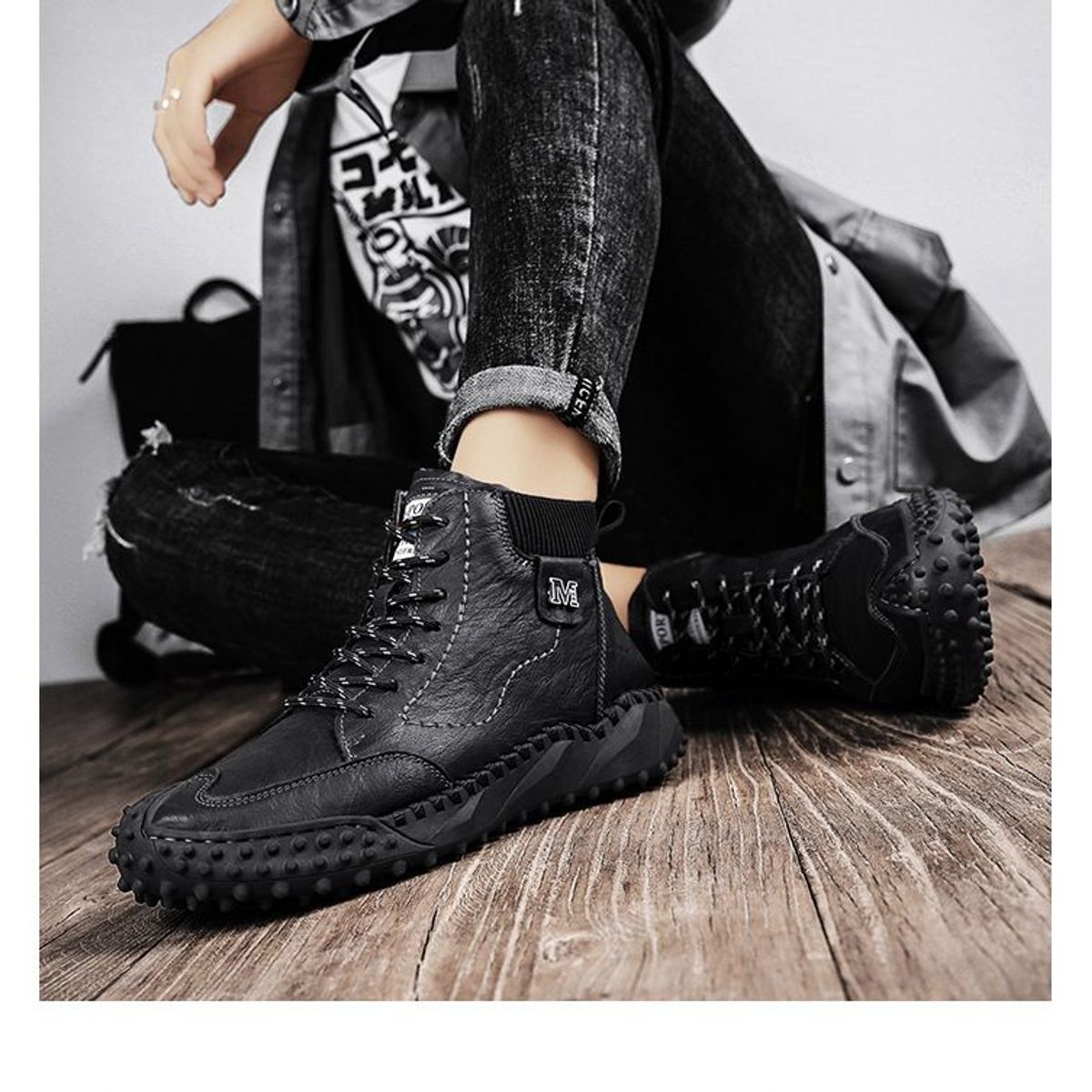 BLWOENS - Zapatillas para hombres deportivas de ocio personalidad retro-Negro