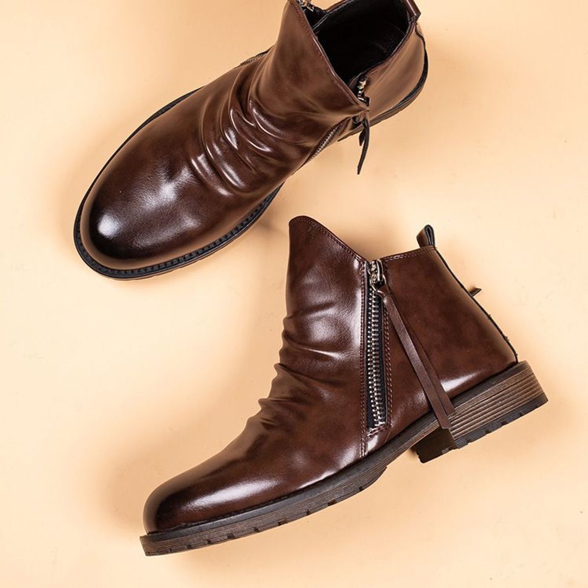 BLWOENS - Zapatillas para hombres deportivas de ocio personalidad retro-Marrón