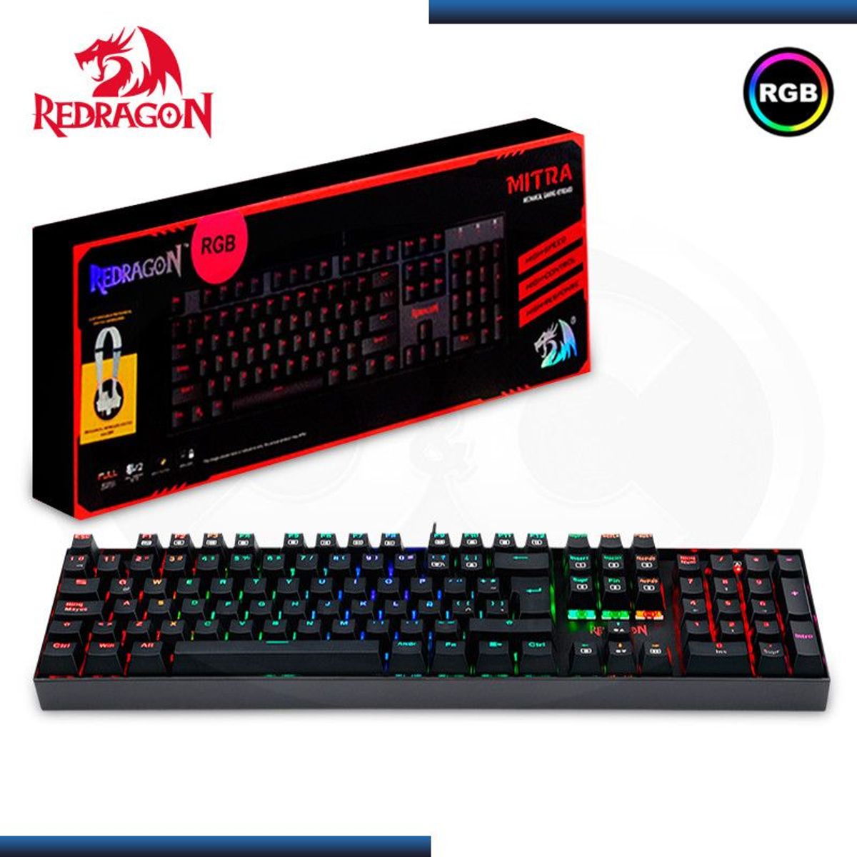 REDRAGON - K551RGB MITRA black Spanish