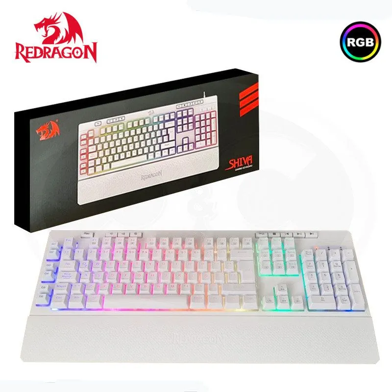 REDRAGON - Teclado Redragon SHIVA Spanish K512W-RGB-SP WHITE