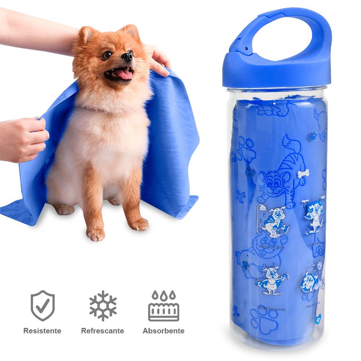 KELLER - Toalla de Limpieza Absorbente Manta para Perros M42 Azul
