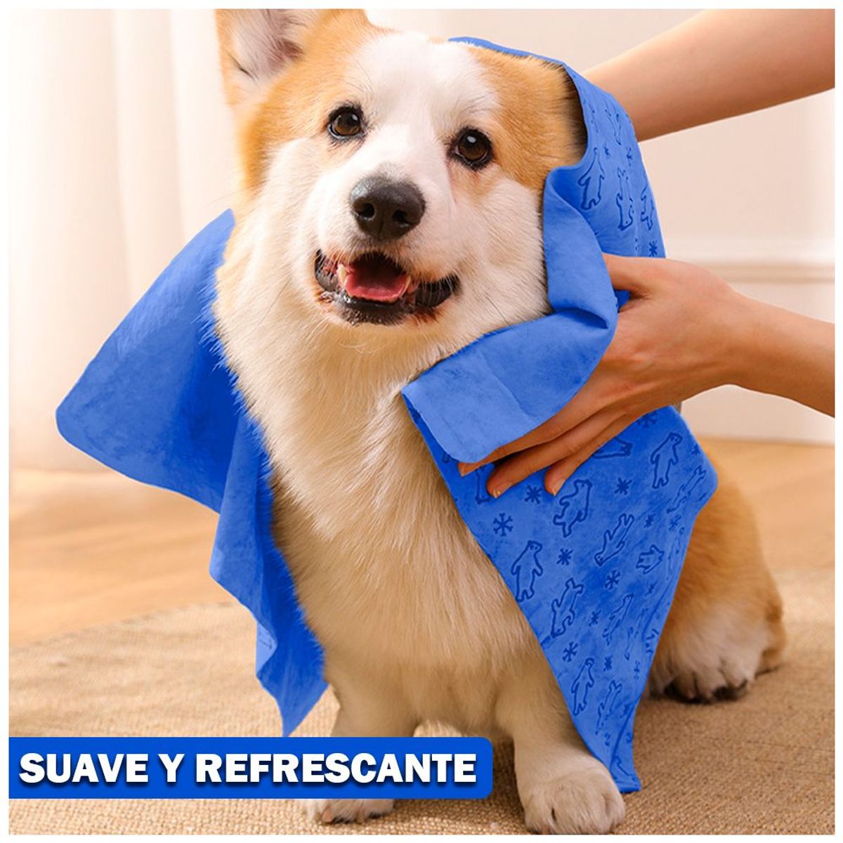 KELLER - Toalla de Limpieza Absorbente Manta para Perros M42 Azul