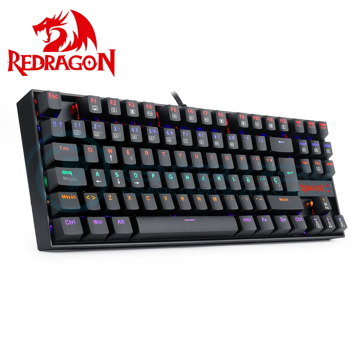REDRAGON - Teclado Redragon KUMARA Rainbow K552-KR-SP BLACK Spanish