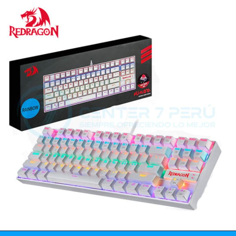REDRAGON - Teclado Redragon KUMARA Rainbow K552W-KR-SP WHITE Spanish