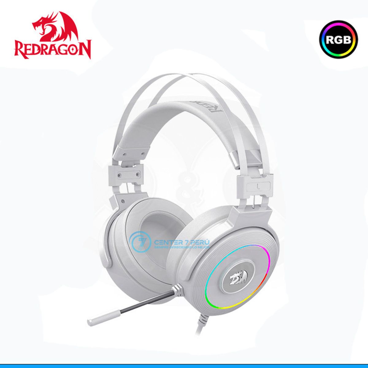 REDRAGON - AUDIFONOS REDRAGON LAMIA H320 USB 7.1 RGB BLANCO