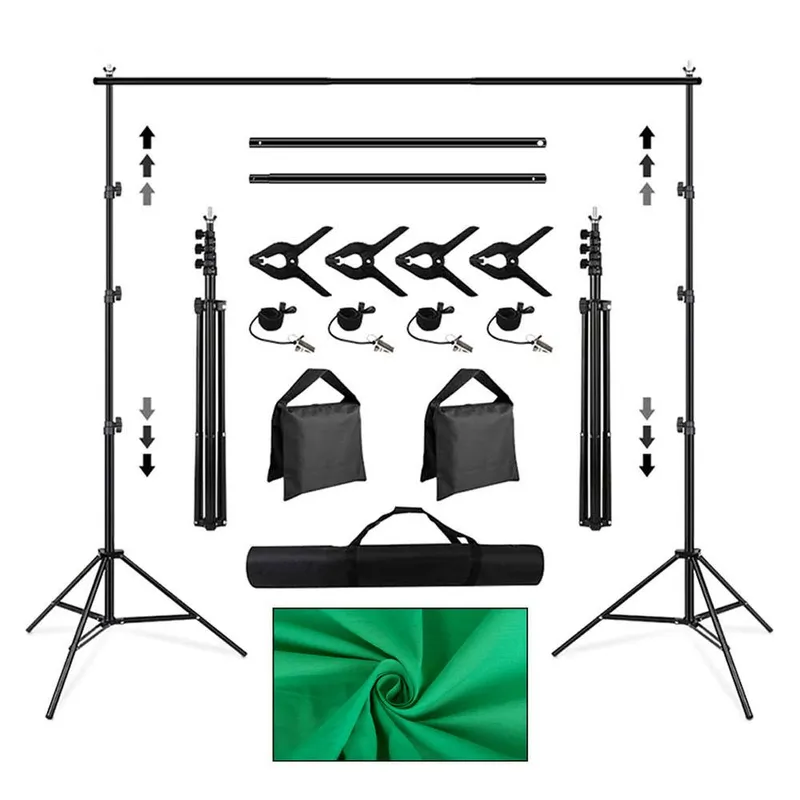 NEO DIGITAL - Portafondo Kit Portátil Estudio fotográfico 2.6 x 3.0 mt HOD01B