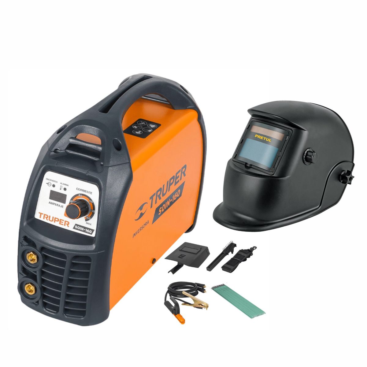 Combo soldadora 160A Con Mascara de Soldar Truper, marca TRUPER - Foto Principal