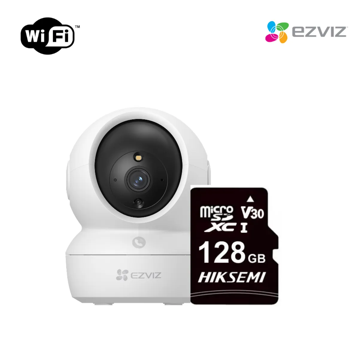 EZVIZ - Cámara de seguridad inteligente para interiores C6N Full Hd  Ezviz + SD 128 GB