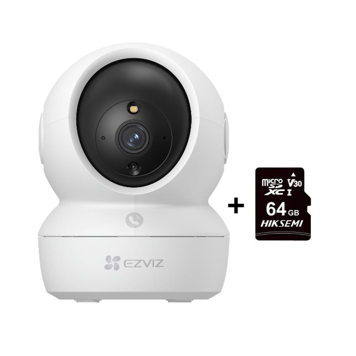 EZVIZ - Cámara De Seguridad Inteligente Para Interiores H6C Full Hd  Ezviz + SD 64 GB