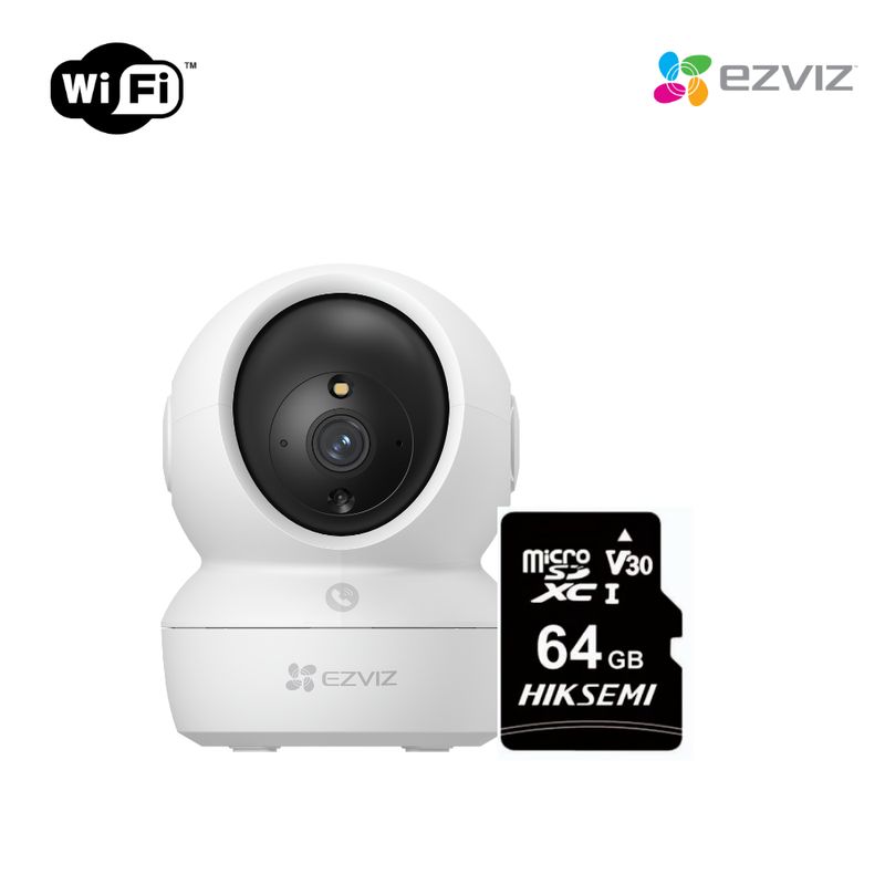 EZVIZ - Cámara De Seguridad Inteligente Para Interiores C6N Full Hd  Ezviz + SD 64 GB