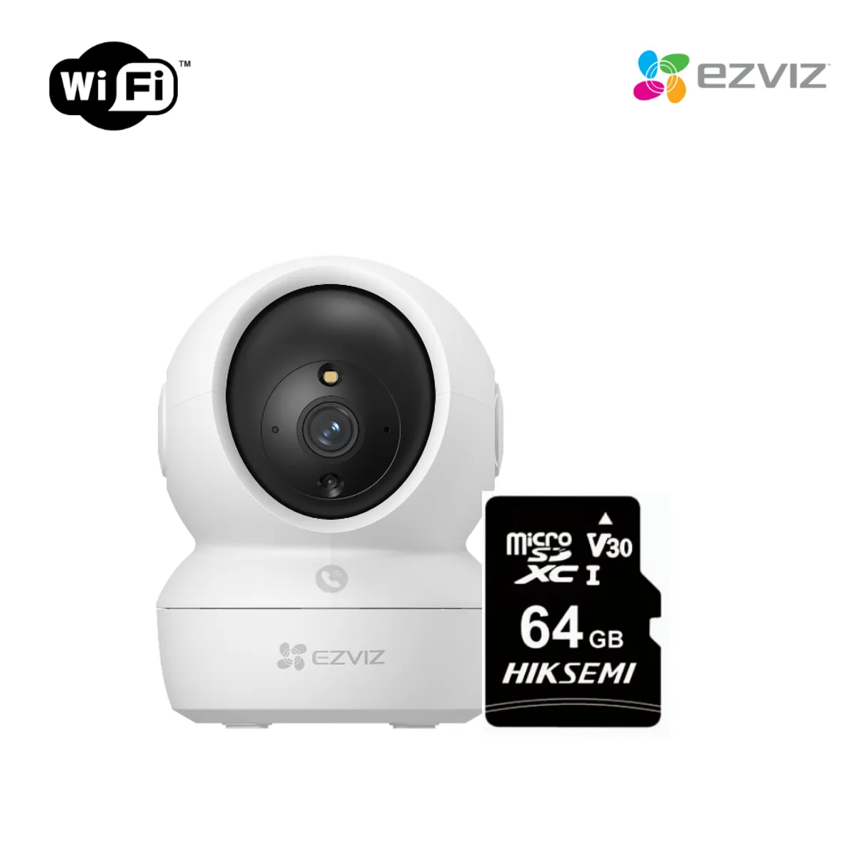 EZVIZ - Cámara De Seguridad Inteligente Para Interiores H6C Full Hd  Ezviz + SD 64 GB