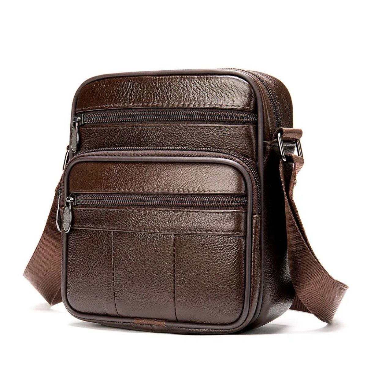 GENERICO - Morral de Cuero Vacuno Hombre