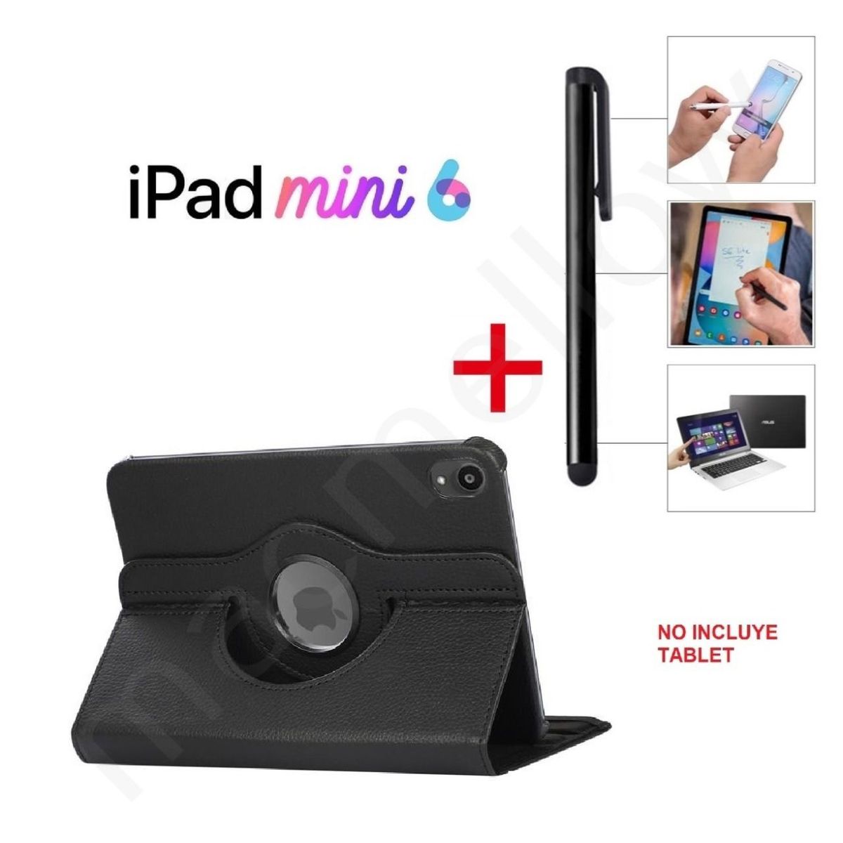GENERICO - Funda Giratoria + Lapiz Tactil para iPad Mini 6 8.3" A2567 A2568 A2569