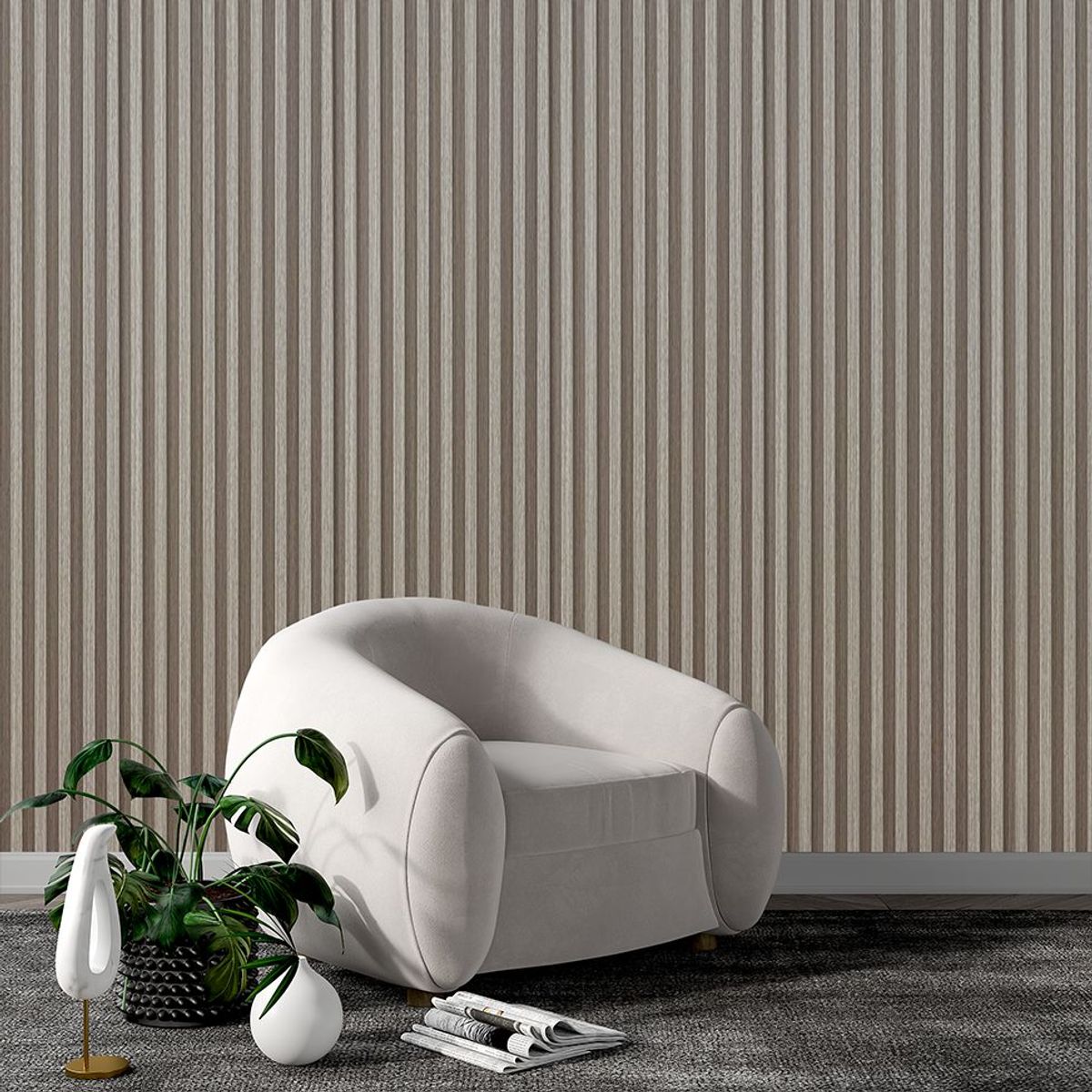 DECORPLAS - Wall Panel Wpc Por Unidad Color Expresso Para Decoracion