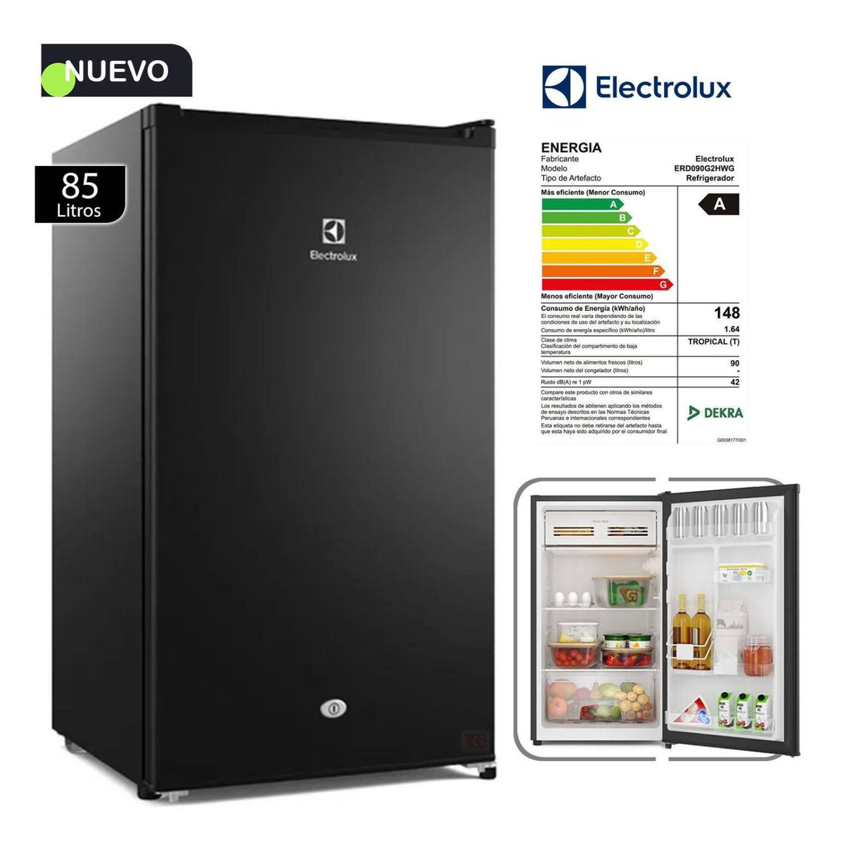 ELECTROLUX - Frigobar Electrolux Premium ERD090G2HWB - Black