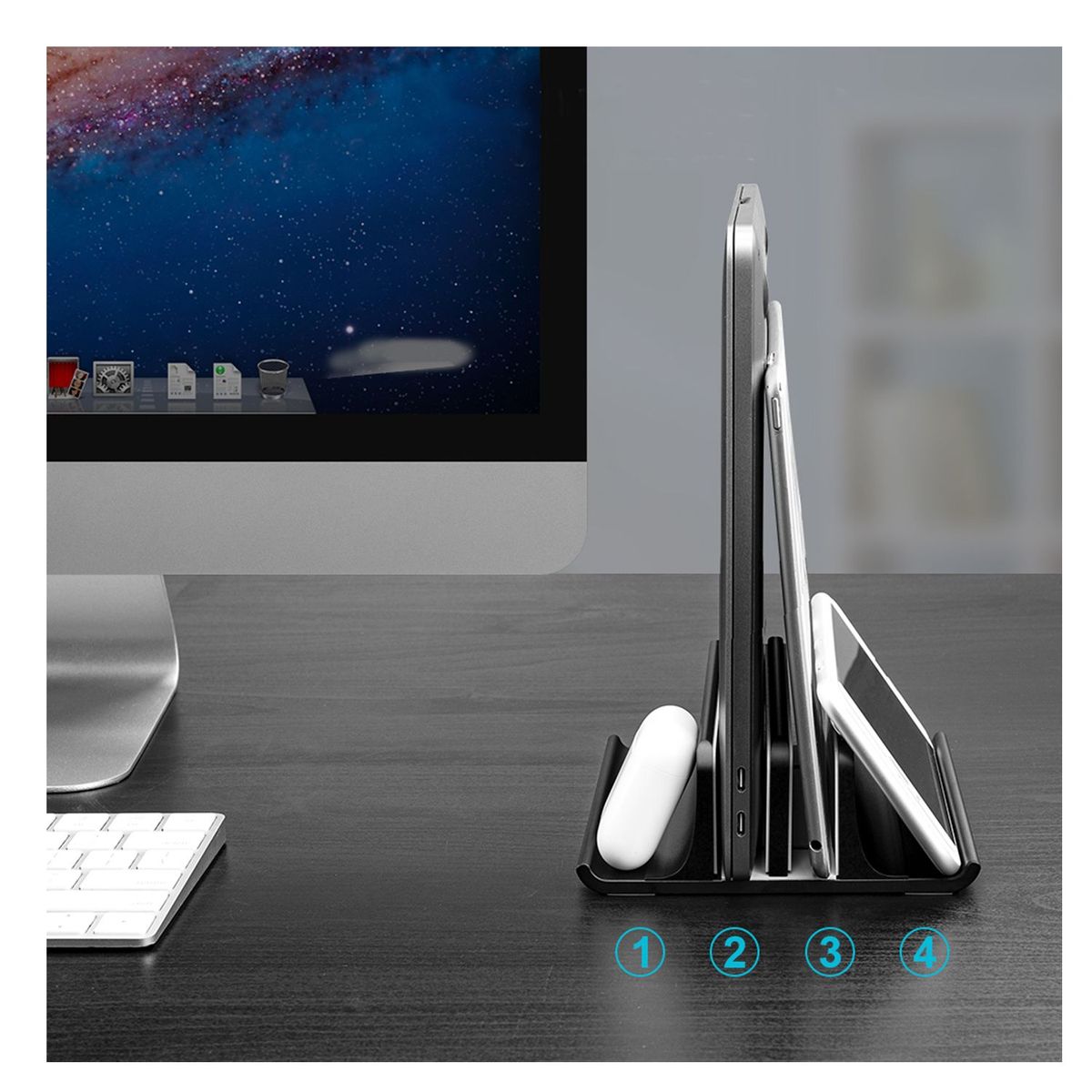 VAYDEER - Soporte vertical de aluminio para laptop 4 en 1 Vaydeer SZ2043C