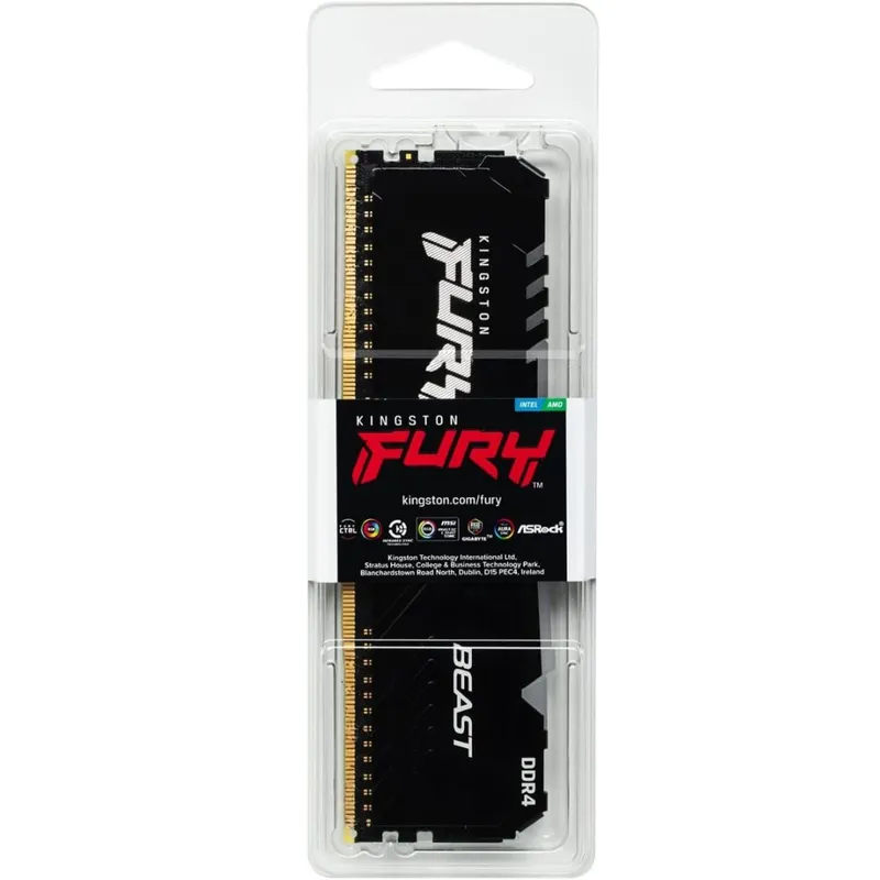 KINGSTON - MEMORIA KINGSTON FURY BEAST 16GB DDR4 3200MHZ RGB KF432C16BBA16