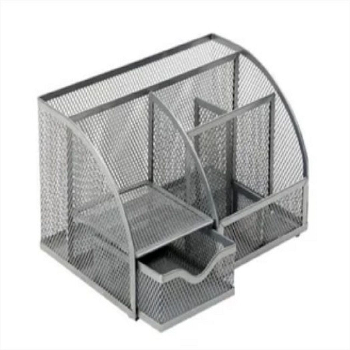 GENERICO - ORDENADOR ORGANIZADOR DE ESCRITORIO METALICO PLATA