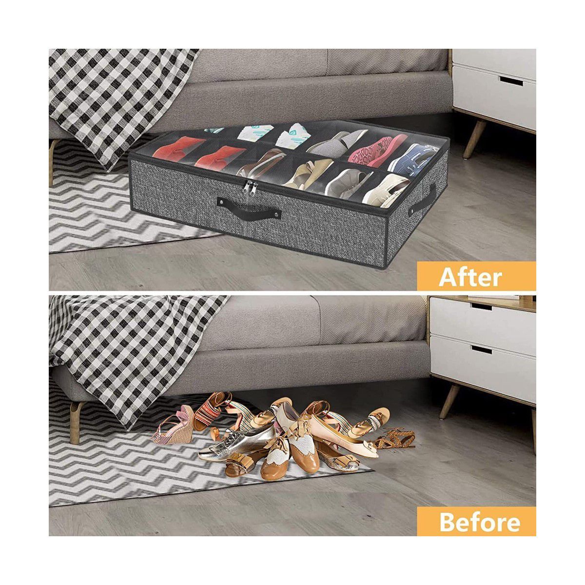 GENERICO - Organizador de Zapatos Divisor Multiusos Bajo la Cama