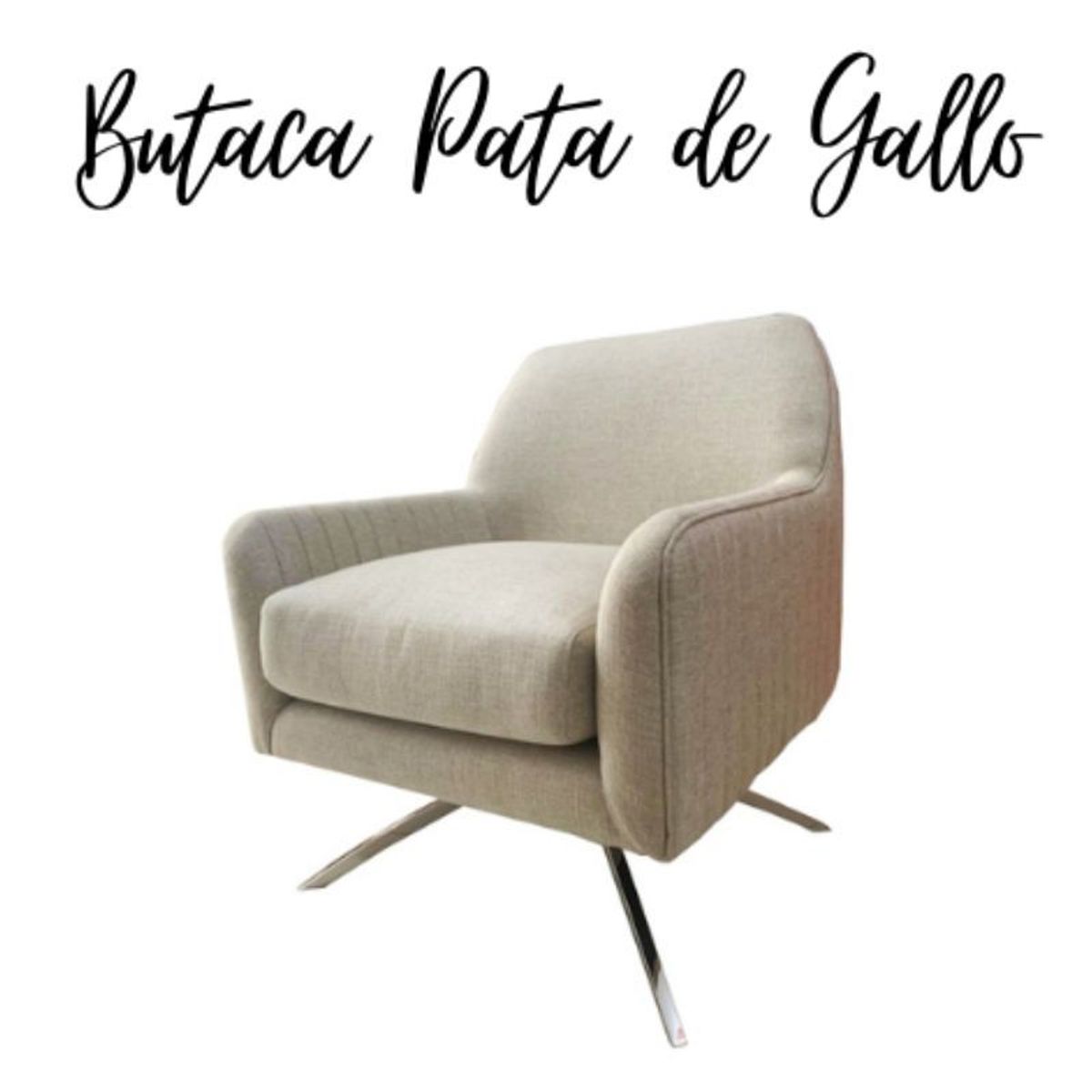 GENERICO - Butaca Pata de Gallo - Beige Hueso