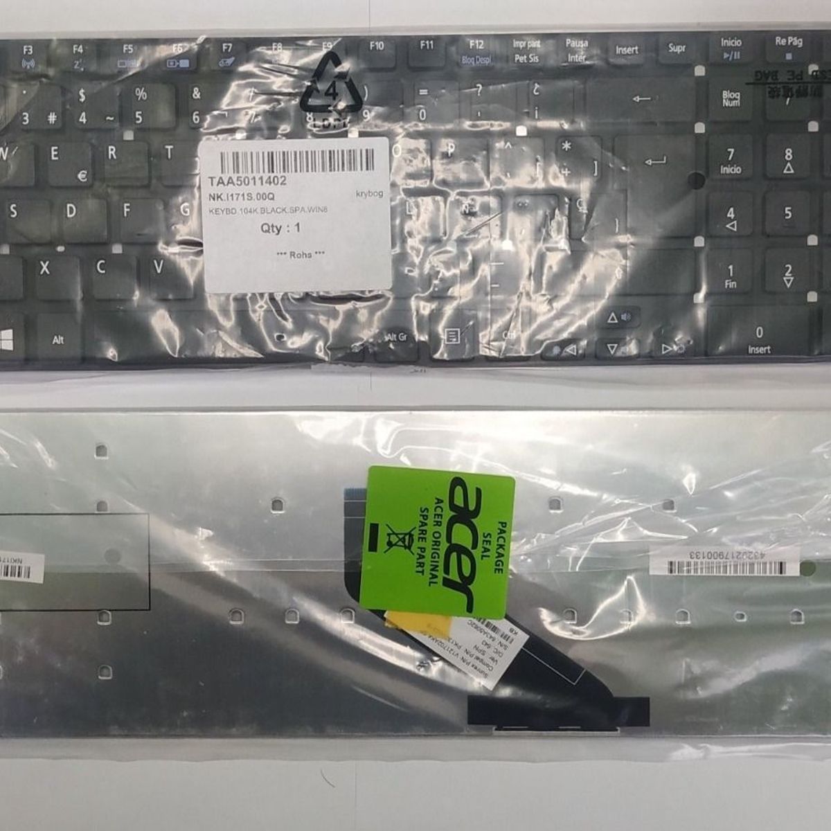 ACER - Teclado laptop Acer Aspire 5830 5755 E5-511 E5-571 E1-530