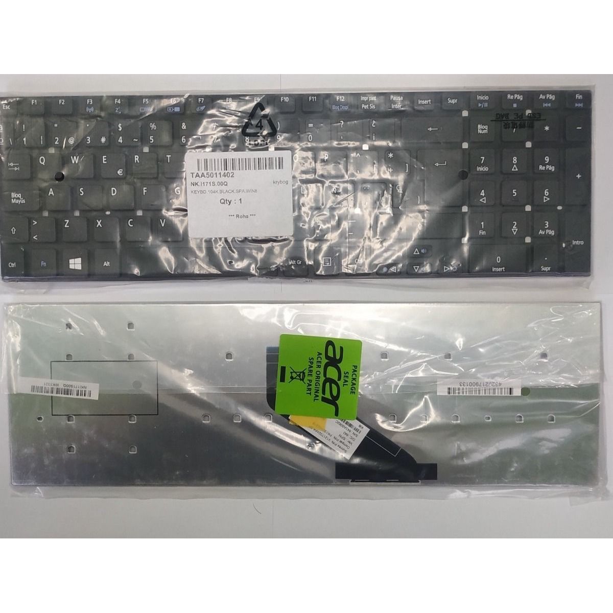 ACER - Teclado laptop Acer Aspire 5830 5755 E5-511 E5-571 E1-530