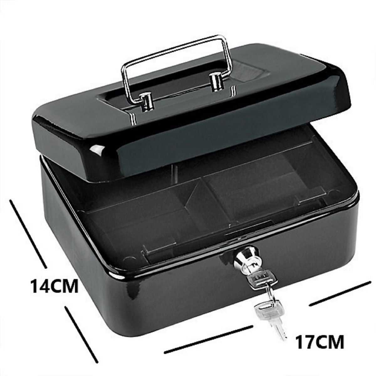 GENERICO - Caja De Valores Para Billetes Monedas Con Llave 20x16x9