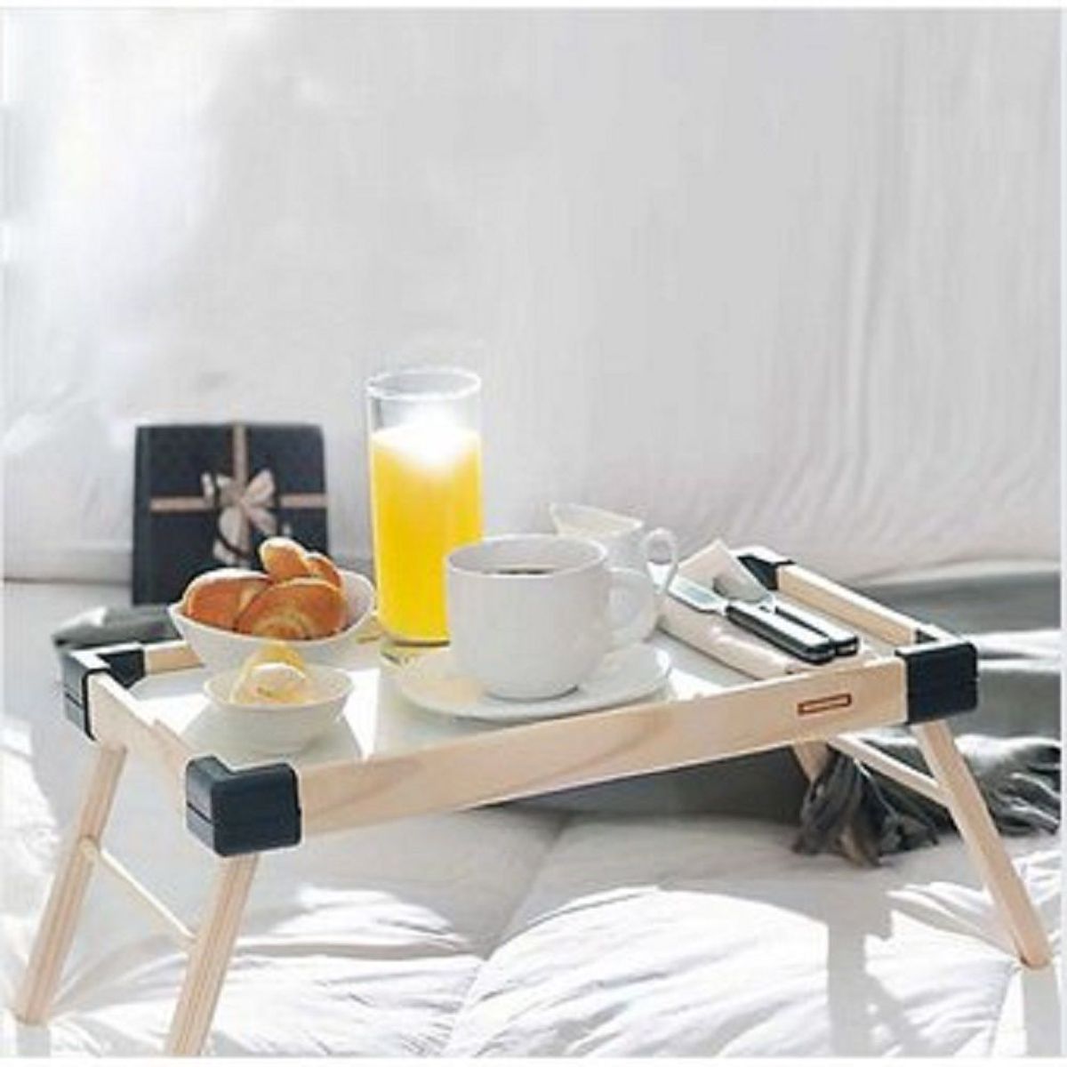 GENERICO - Mesa Bandeja Plegable De Madera Para Cama Desayuno Tramontina