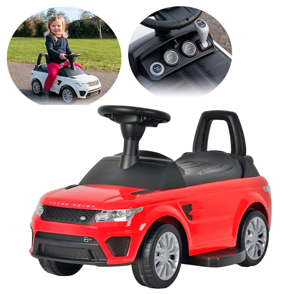 LAND ROVER - Correpasillo Eléctrico 2 en 1 LAND ROVER SVR Licenced ROJO