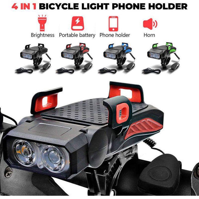 SEISA - Timbres linternas luz led  power bank para bicicletas
