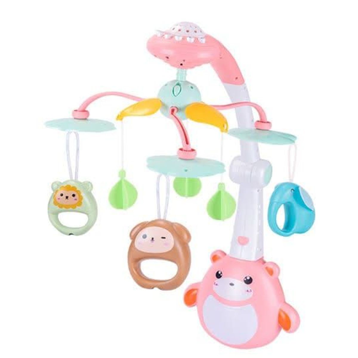 IDEAL - Movil Musical Poyector con 60 melodias para bebe Rosa