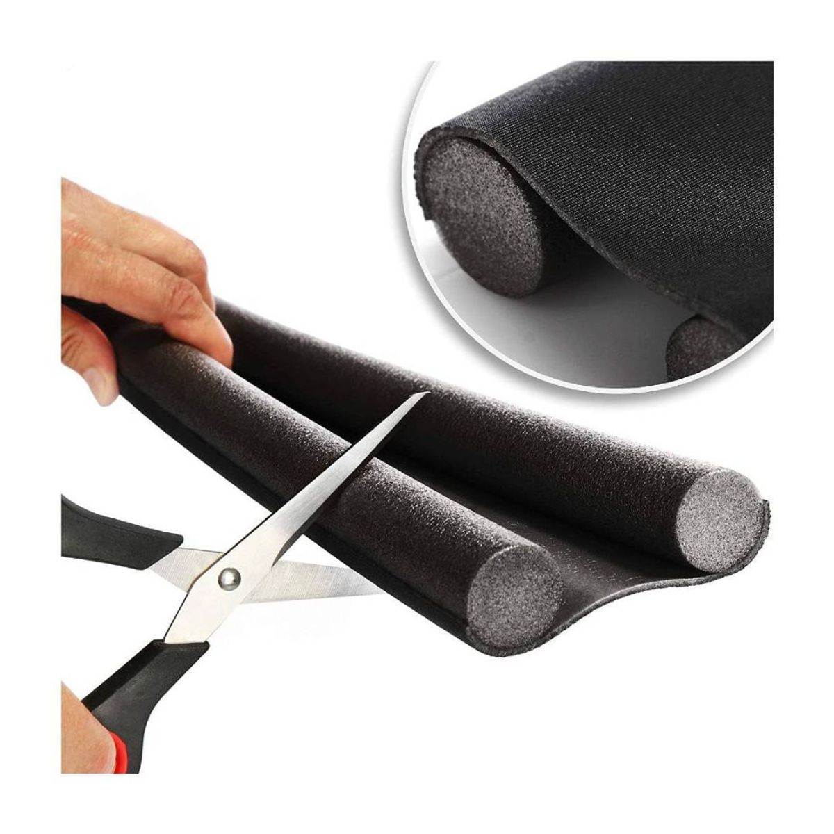 GENERICO - Burlete de Espuma 95cm Sellado de Puerta Negro