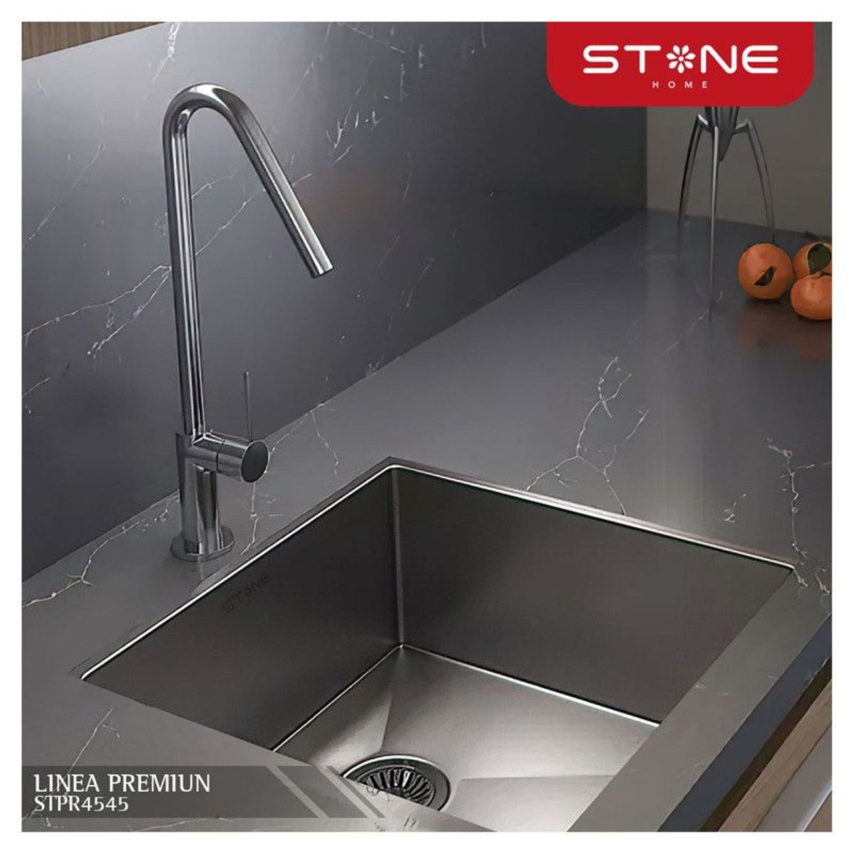 STONE - LAVADERO DE ACERO PREMIUM STPR4545 STONE
