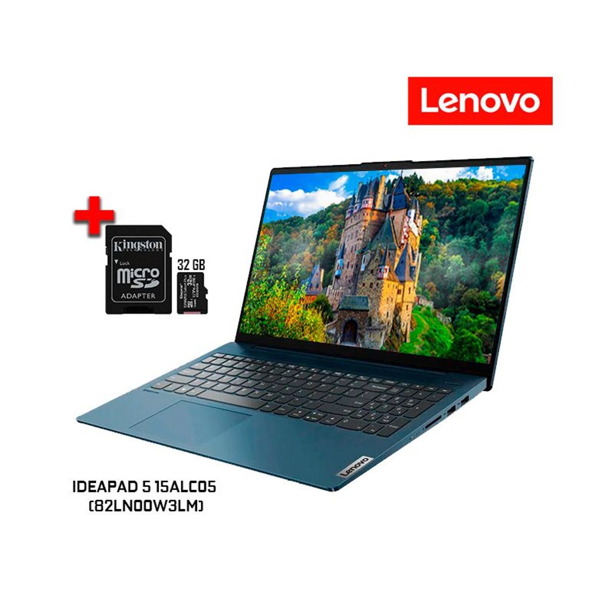 LENOVO - Laptop Lenovo AMD Ryzen 5 5500U 8GB RAM 512GB SSD 15.6 FHD + Micro SD 32 GB