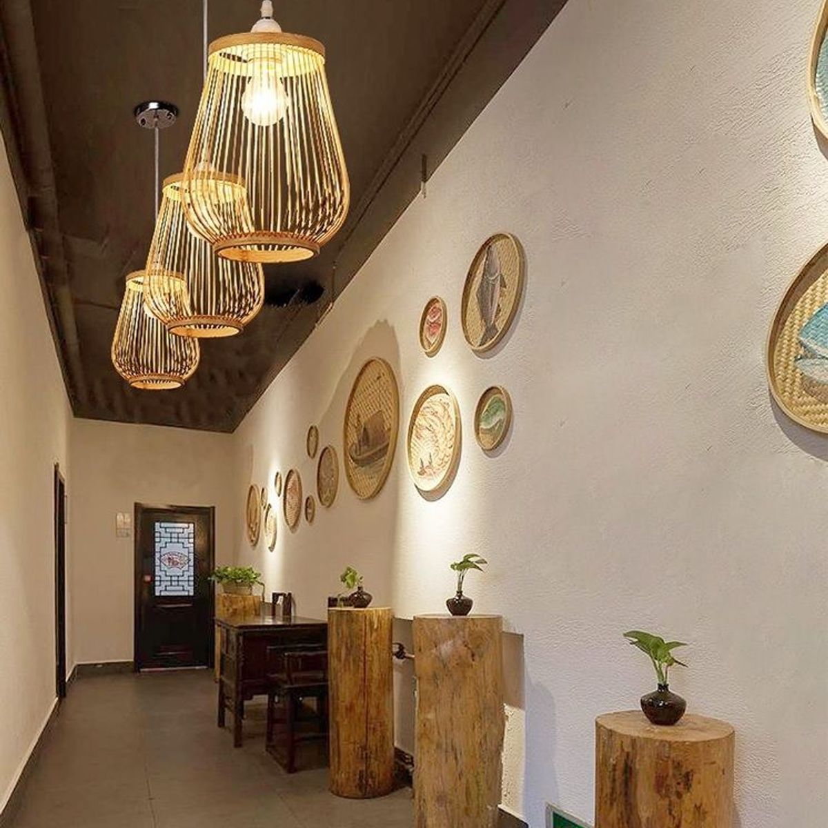 GENERICO - Lámpara colgante de madera