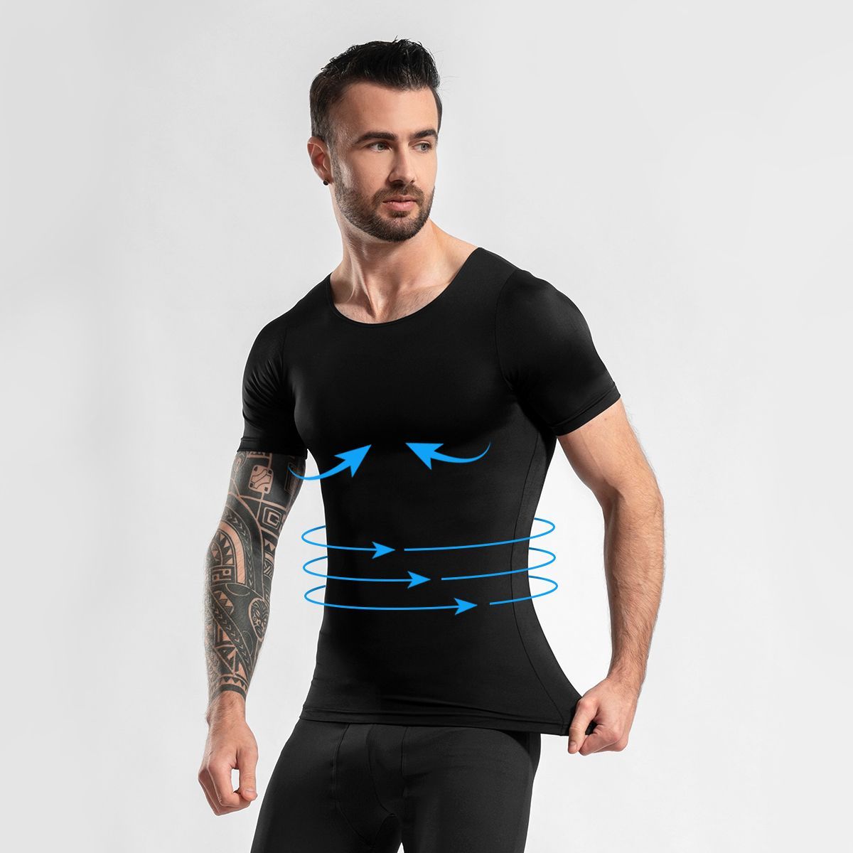 GENERICO - polo faja alta compresión cintura flacidez ginecomastia y abdomen