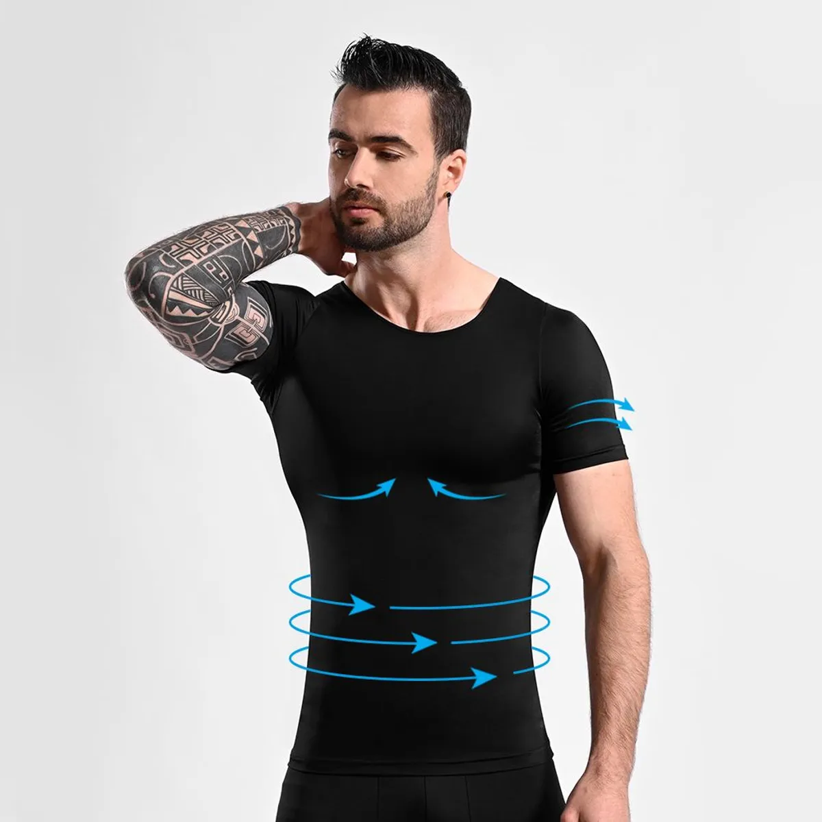 GENERICO - polo camiseta faja compresor cintura flacidez ginecomastia y abdomen