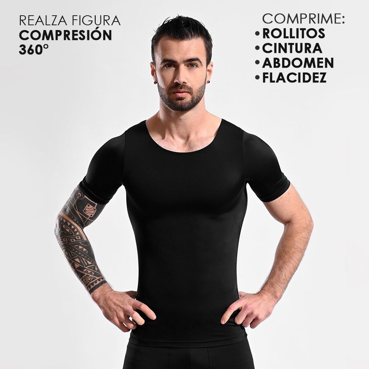 GENERICO - polo camiseta faja compresor cintura flacidez ginecomastia y abdomen