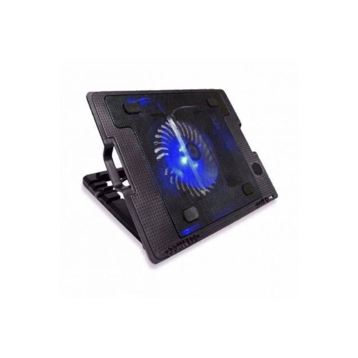 GENERICO - Cooler Cooling Pad 638B con 5 Niveles Led Azul hasta 17 Pulgadas