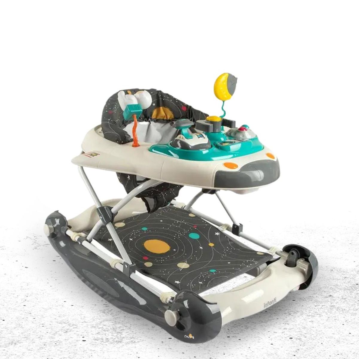 INFANTI - Andador Mecedora Para Bebés »NAVE ESPACIAL» Gray