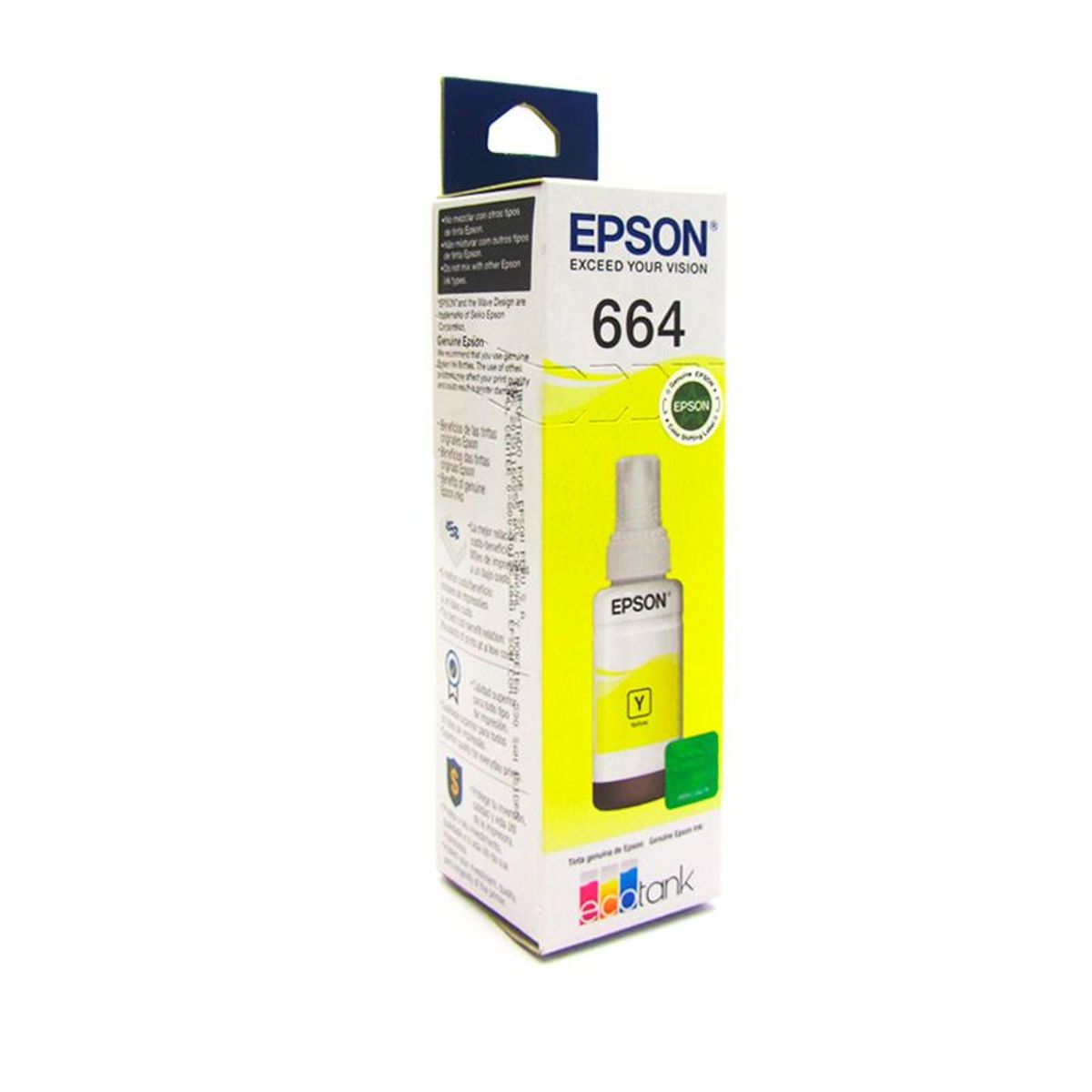 EPSON - TINTA EPSON T664 COLOR AMARILLO ORIGINAL SERIE L BOTELLA