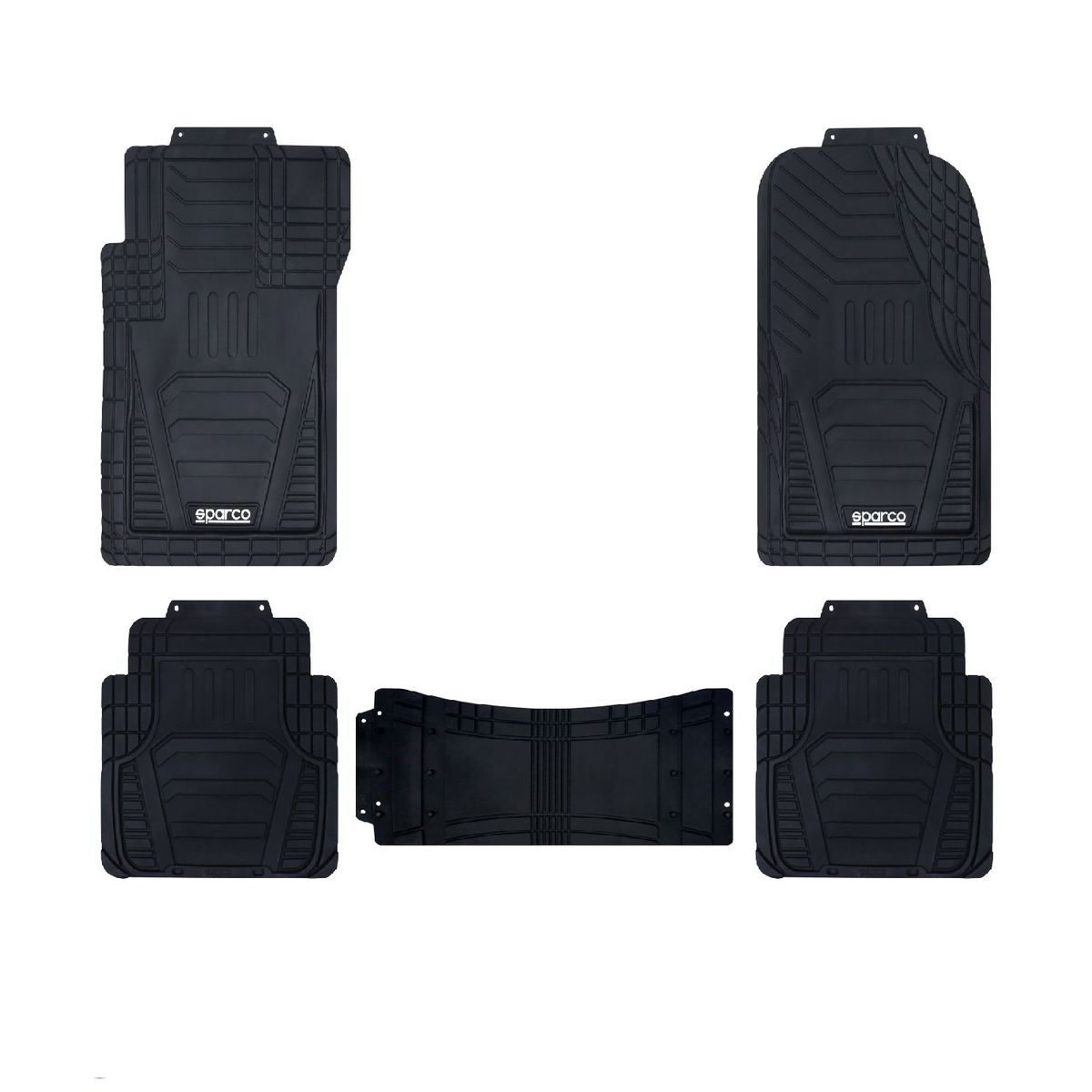 SPARCO - PROTECTOR FUNDA CUBRE PISO SPARCO 5 PIEZAS PVC NEGRO
