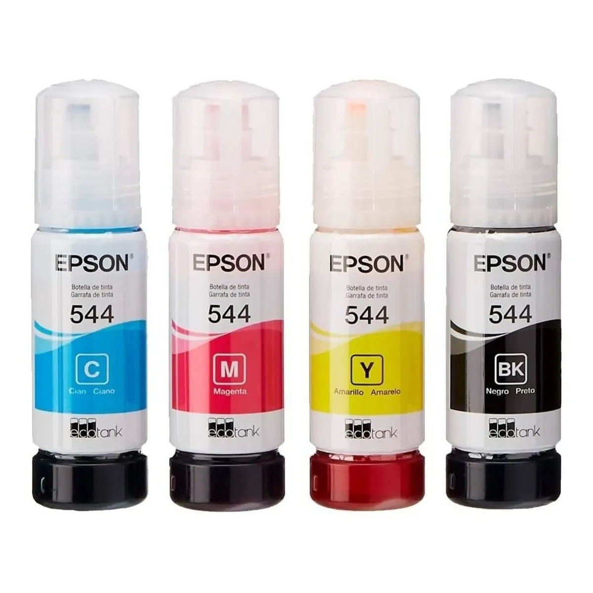 GENERICO - Kit Tinta Epson T544 Amarillo Cian Magenta Negro