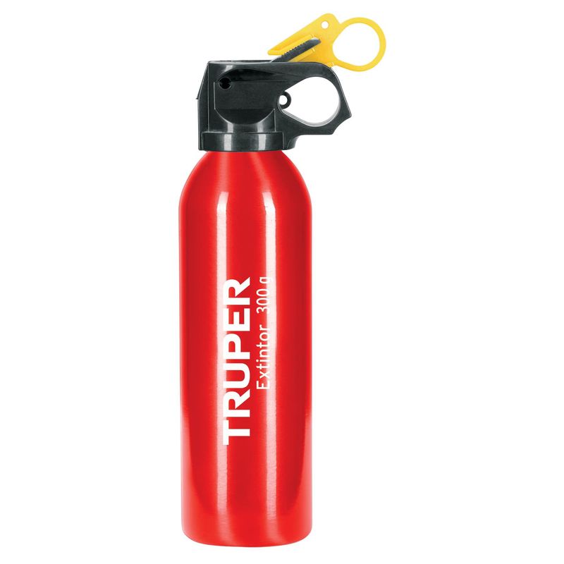 TRUPER - Extintor portátil desechable 300 g, polvo tipo ABC, Truper