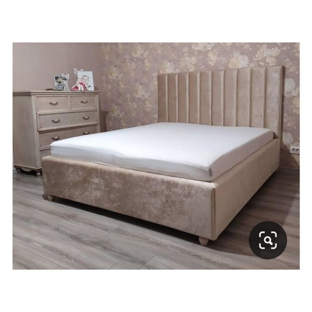 GENERICO - Cama Panel 2 Plazas - Beige