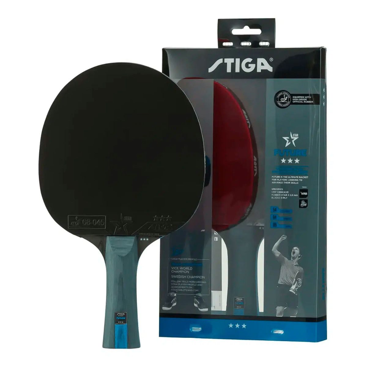 STIGA - RAQUETA DE PING PONG STIGA FUTURE 3 ESTRELLAS
