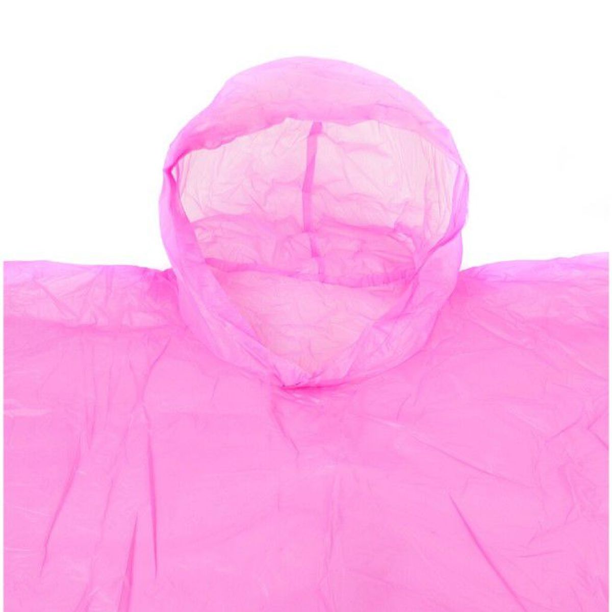 GENERICO - Poncho Ligero Impermeable con capucha y botones - Rosado